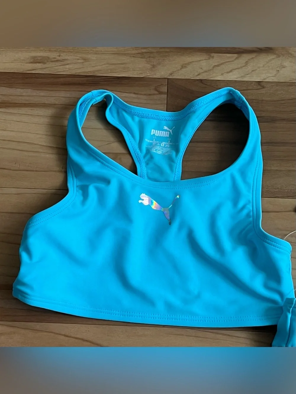 Puma Girls 2PC Racerback Swim Set Blue Size 6 NWT